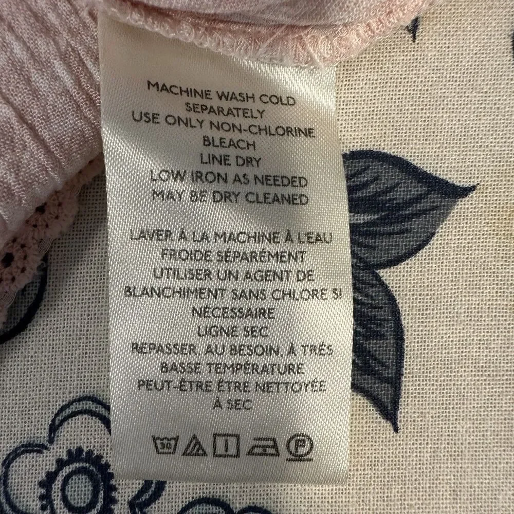 Free People Top Women Small Pink Brittnee Smocked Peplum Shirt Peasant Milkmaid